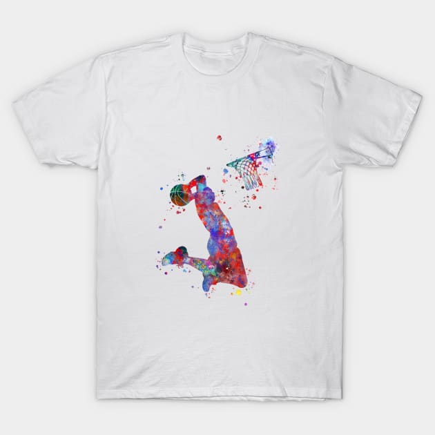 Basketball player T-Shirt by RosaliArt